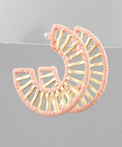 Gold Bar Wrapped Hoops