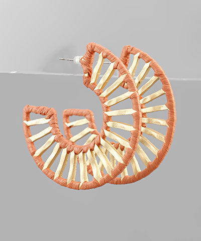 Gold Bar Wrapped Hoops