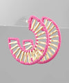 Gold Bar Wrapped Hoops