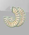 Gold Bar Wrapped Hoops