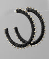 Wrapped Hoops with Gold Beads