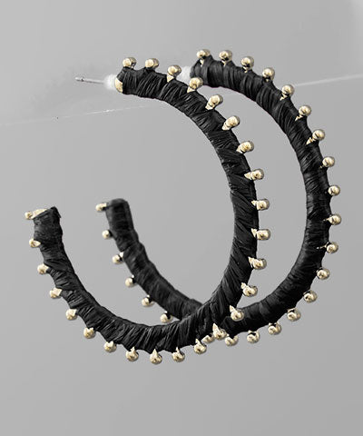 Wrapped Hoops with Gold Beads
