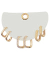 Crystal & Oval Hoops Set