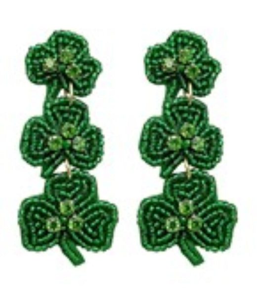 St. Patrick's Day Shamrock Earrings