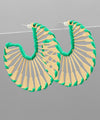 Raffia Wrapped Cut Out Hoops