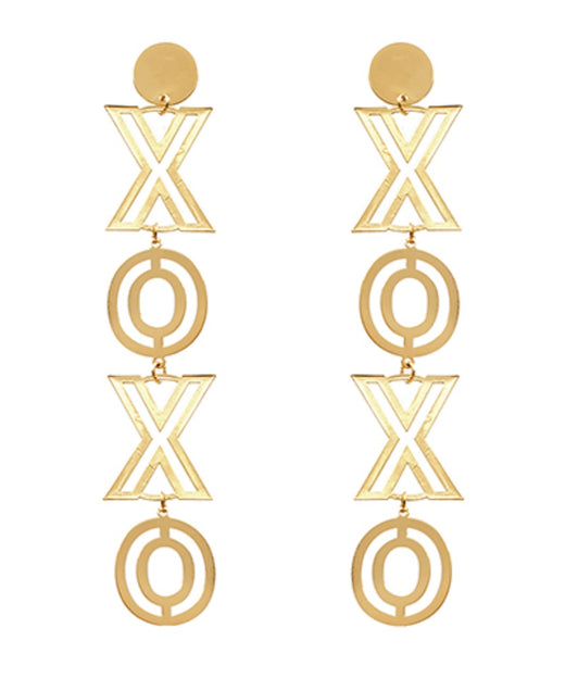 XOXO Letter Filigree Drop Earrings