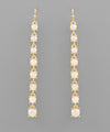 Round Glass Liner Drop Earrings
