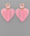 Glass & Acrylic Heart Dangle Earrings