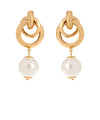 Pearl & 2 Circle Door Knocker Earrings