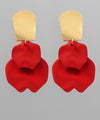 Metallic Color Coated Petal Earrings