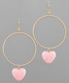 Circle Heart Earrings