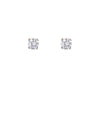 Round CZ Stud Earrings