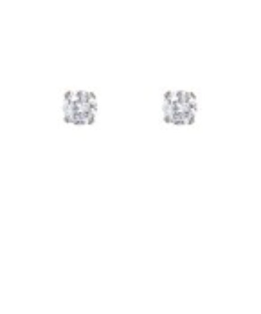 Round CZ Stud Earrings