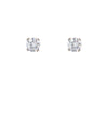 Round CZ Stud Earrings