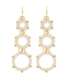 Wrapped Raffia 3 Circle Drop Earrings