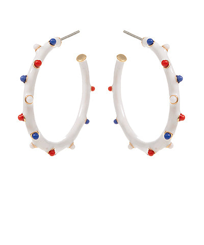 45mm Patriotic Color Enamel Hoops
