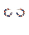 Patriotic Color Coated Glitter Hoops