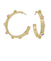 Crystal Station Textured Open Hoops