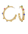 Crystal Station Textured Open Hoops
