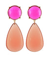 Teardrop & Round Acrylic Drop Earrings