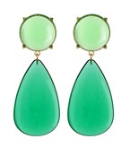 Teardrop & Round Acrylic Drop Earrings