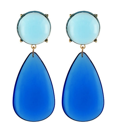Teardrop & Round Acrylic Drop Earrings