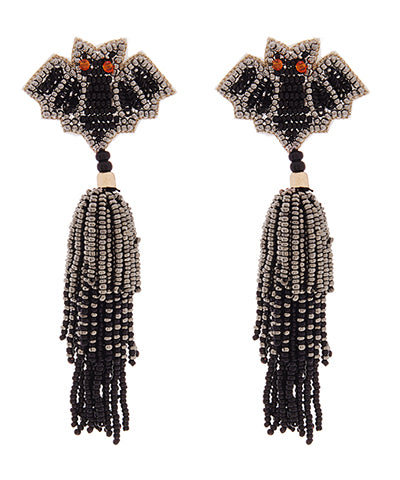 Bat & Fringe Earrings