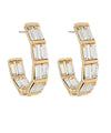 Angled Baguette Glass Hoops