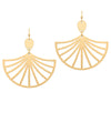 Fan Shape Filigree Drop Earrings