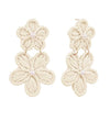Flower Raffia Wrap Drop Earrings