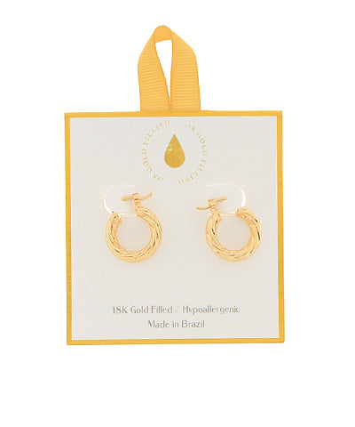 18K GF Hoops -Twist