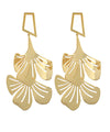 Square & Curved Ginko Leaf Earrings