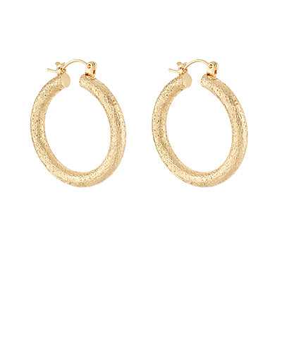 Textured Gold Hoops
