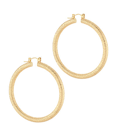 Textured Gold Hoops