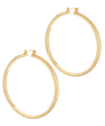 Hammered Gold Hoops