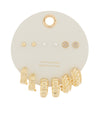 Ball Studs & Textured Hoops Set