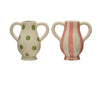 Hand Painted Stoneware Vase w/ Handles
