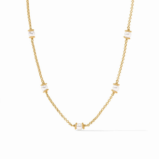 Julie Vos, Hydra Delicate Station Necklace Pearl