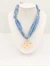 Skies Are Blue Scarf Charm Necklace