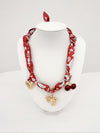 Cherry Delight Scarf Charm Necklace
