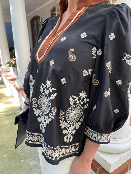 Holly Embroidered Shirt