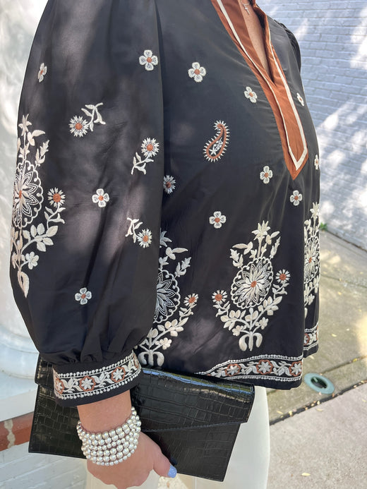 Holly Embroidered Shirt