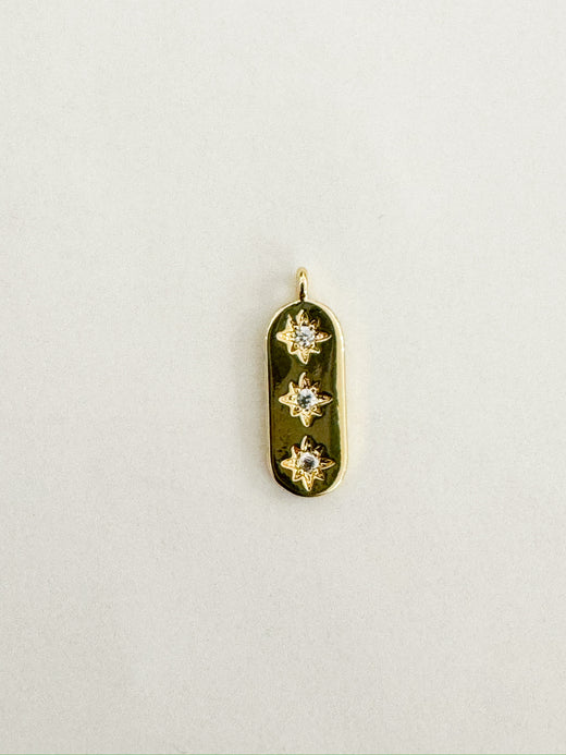 Three Gold Star Charm