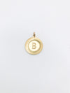 Initial Charm - Round Coin Letter