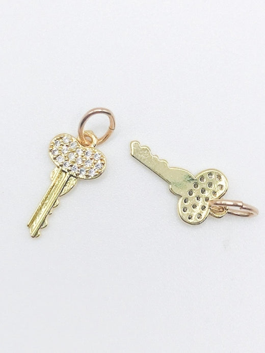Key Pave Charm
