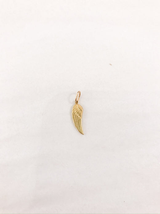 Angel Wing Charm in Shiny Gold