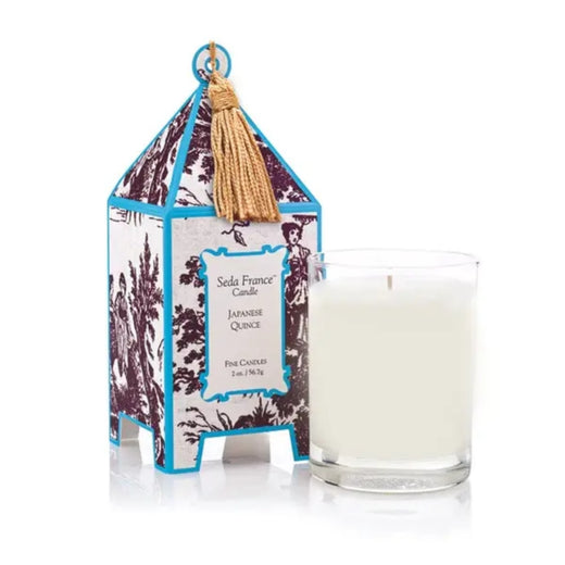 Japanese Quince Toile Mini Pagoda Candle