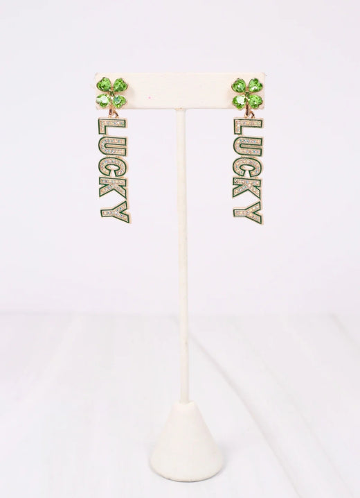 Lucky CZ Drop Earring