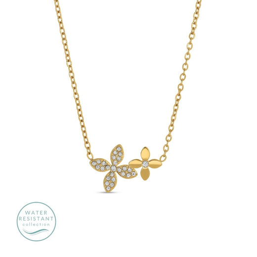 Pave Flower Necklace