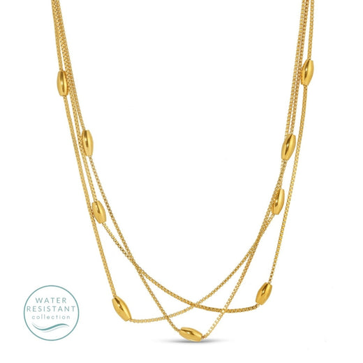 Triple Layer With Oval Necklace